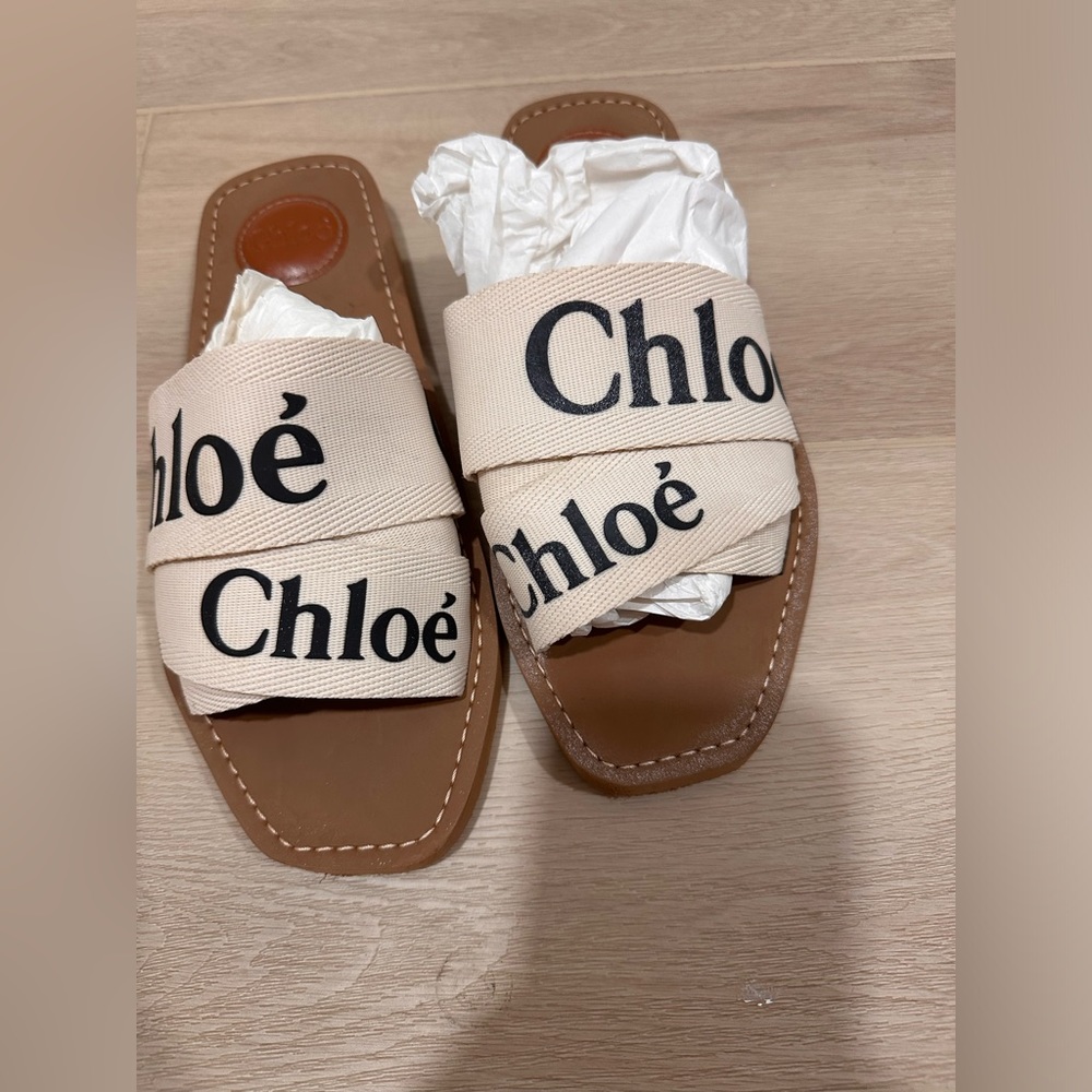 Authentic Chloé Woody slide sandal 38